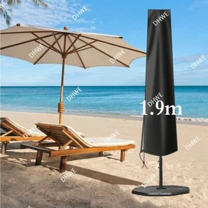 Large Heavy Duty Garden Parasol Cover Patio Umbrella Black Protection Waterproof - Picture 1 of 12