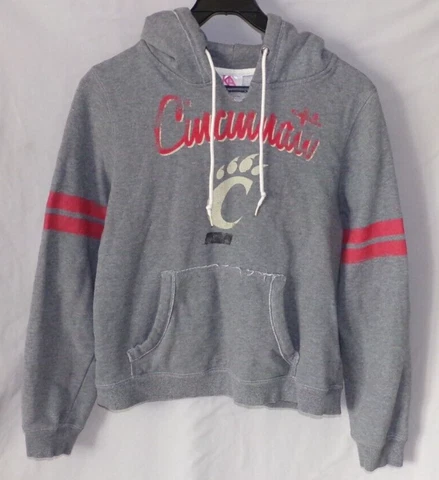 Cincinnati Bearcats Hoodie Sweatshirt Women's Large Gray Long Sleeve Cover