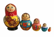 Russian dolls matryoshka matriochki hand painted a-toys sviridova