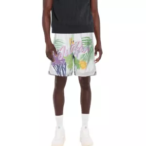 Pantaloncini Just Don Denim Tropic taglia small firmati streetwear floreale retrò anni 80 - Foto 1 di 7