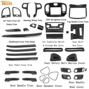 36x Carbon Fiber Interior Decorative Accessories Trim Kit for Chrysler 300 11-14 - Picture 1 of 15