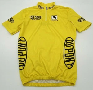 Vintage 1991 Giordana Tour DuPont Yellow Leaders Short Sleeve Jersey Cycling MED - Picture 1 of 11