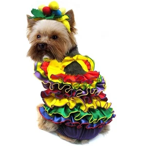 Alta Calidad Perro Disfraz - Calypso Reina Disfraces Colorido Carnaval Vestido - Picture 1 of 3
