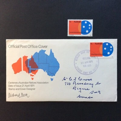 BroadviewStamps Australia #496 FDC incl MNH VF single. - Image 1 of 3