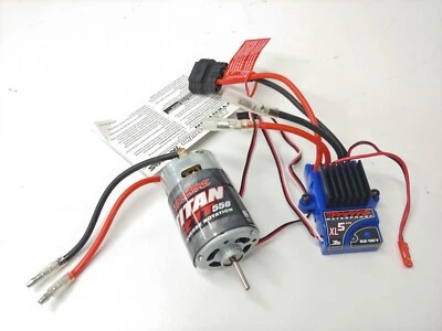 NEW Traxxas XL5HV 3S ESC W/ Titan 21T 550 Reverse Rotation Motor TRX-4 iD Plug - Image 1 of 4
