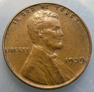 1939-P Lincoln centesimo di grano - moneta come da foto - spedizione gratuita 6A - Foto 1 di 2