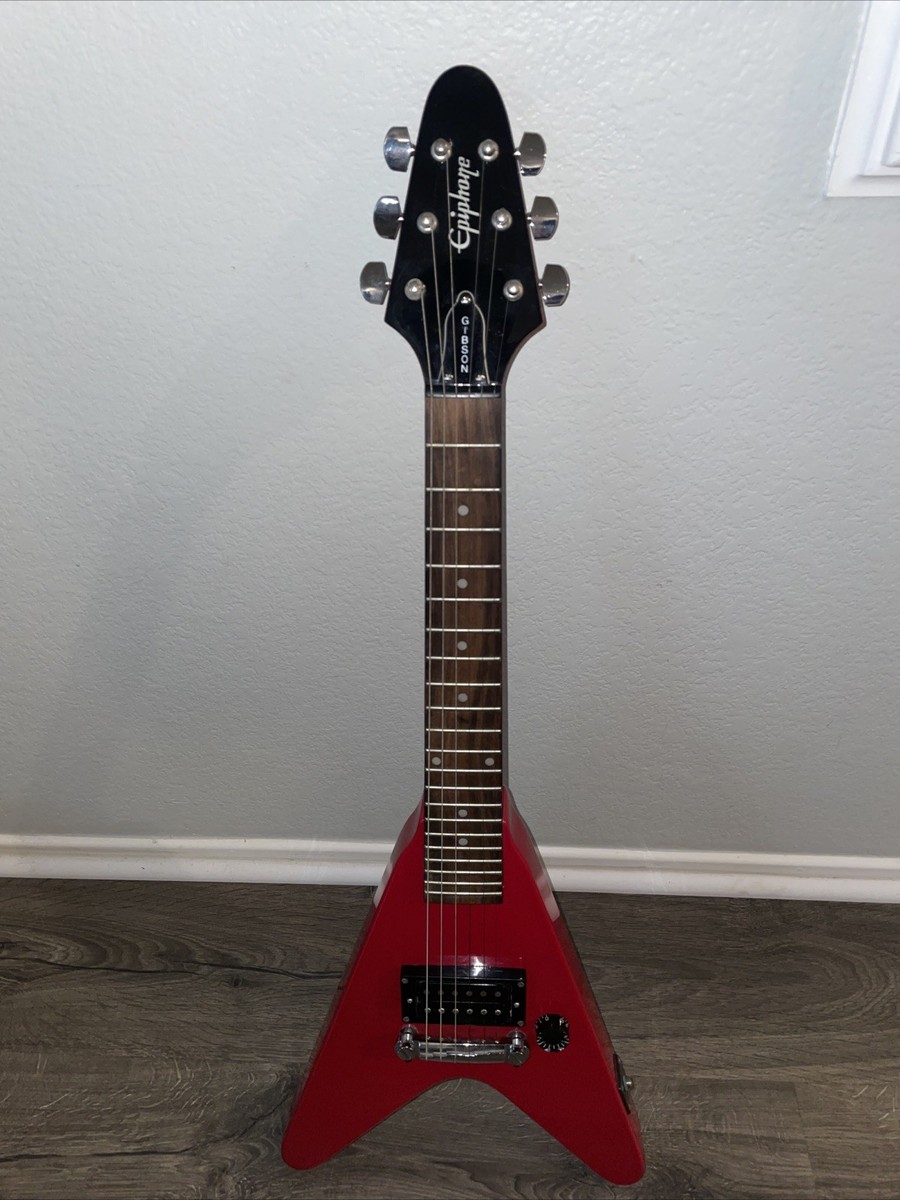 1323☆美品 エピフォン mini Flying V ミニフライングV BK