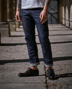 NAKED & FAMOUS Weird Guy Dirty Fade 14.5oz Japanese Selvedge Denim Jeans 30 $176 - Picture 1 of 10