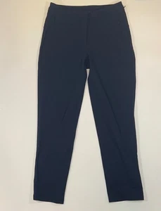 Lululemon On The Move Pants Womens Navy Blue Nylon Stretch Flat Front Skinny Leg - Picture 1 of 8