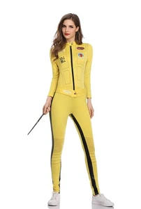 Gelber Kill Bill Overall Kostüm Cosplay Kostüm Halloween Damen - Bild 1 von 8