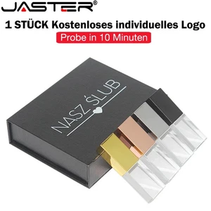 Unidad Flash LED USB 3.0 Verde 128G Cristal Memory Stick 64GB Caja Negra Logo Gratis - Imagen 1 de 38