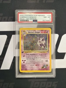 2000 Pokemon Gym Heroes Sabrina’s Gengar Holo 1st Edition PSA 8 14/132 - Bild 1 von 2