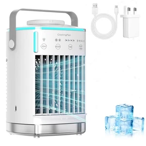 Portable Air Conditioner & Evaporative Cooler - 4-Speed Mini AC Fan with Time... - Picture 1 of 7
