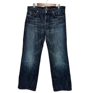 7 For All ManKind Men's Button Fly Long Relaxed Jeans Straight Leg Sz: 36 - Picture 1 of 10