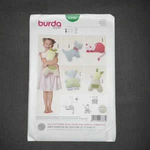 burda 6886 Kissen Stofftiere - Hund Katze Bär Schwein - Bild 1 von 2