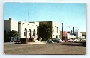 Cartolina d'epoca Kingman Arizona ufficio postale e tempio massonico a colori - Foto 1 di 7