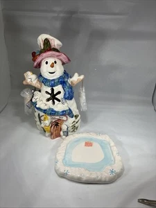 Popular 2001 12” Snowman House Tea Light Candle Holder Christmas Decoration - Picture 1 of 11