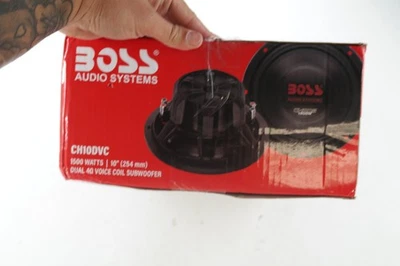 Sistema de audio BOSS CH10DVC 1500 vatios, 10" doble bobina de voz de 4 ohmios subwoofer para automóvil 1 pieza Foto 1 de 4