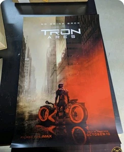 Póster teaser oficial de cine Tron Ares doble cara 27x40 - Imagen 1 de 1