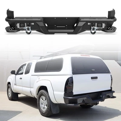 Parachoques trasero de ancho completo para Toyota Tacoma 2005-2015 todoterreno acero de alta resistencia Foto 1 de 4