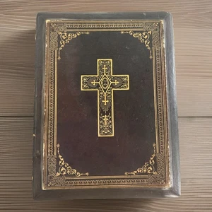 1855 Large Antique Catholic Family Holy Bible Douay Rheims - Imagen 1 de 17