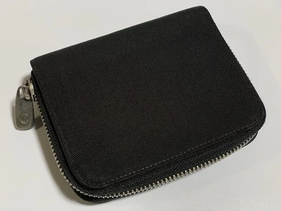 Dunhill / Round Zipper Bifold Wallet / Nylon & Leather / Black / 5 Card Slot - Image 1 of 4