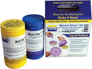 Smooth-On Mold Star 30-1A:1B Mix by Volume Platinum Silicone Pint Unit, Blue - Picture 1 of 5