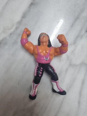 RARE Bret Hitman Hart WWF / WWE Hasbro 1991 Titan VINTAGE Figure Cover