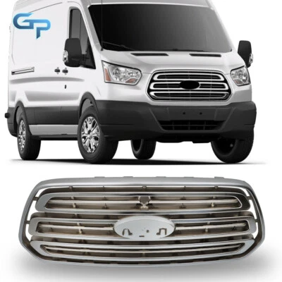 Chrome Front Bumper Upper Grille For 2015-2019 Ford Transit 150 250 350 Foto 1 de 4