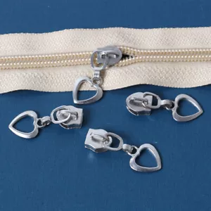 10/30 piezas 5# Cremalleras en forma de corazón Kits de reparación Bolsa de ropa Accesorios de costura - Imagen 1 de 2