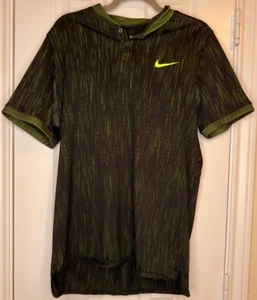 Nike Dri-Fit Herren Größe L Kurzarmshirt - Schwarz/Grün - Bild 1 von 7