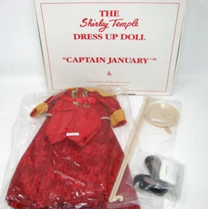The Shirley Temple Dress Up Doll "Capitan January" Outfit Danbury abito rosso come nuovo - Foto 1 di 6