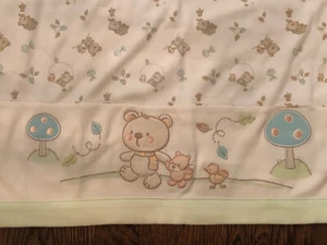 Little Me Baby TEDDY TIME Orsi Funghi Verde Avorio Coperta Reversibile NUOVO $32 - Foto 1 di 8