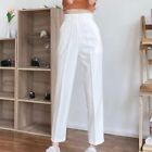 Classic Suit Pants for Women with High Waist Elasticity and Straight Fit