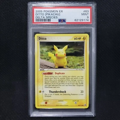 2005 Pokemon: DITTO [PIKACHU] 63/113 - [EX Delta Species Set] - Mint - PSA 9 - Image 1 of 2
