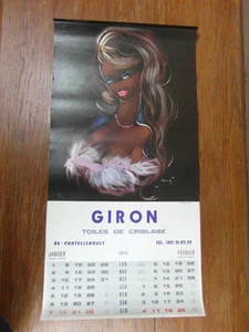CURIOSA VINTAGE KALENDER EROTIK CALENDAR PIN UP 1973 Giron - Bild 1 von 1