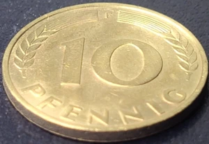 1973 F Germany 10 Pfennig (Stuttgart Mint) KM# 108 US SELLER COMBINED SHIPPING - Picture 1 of 2