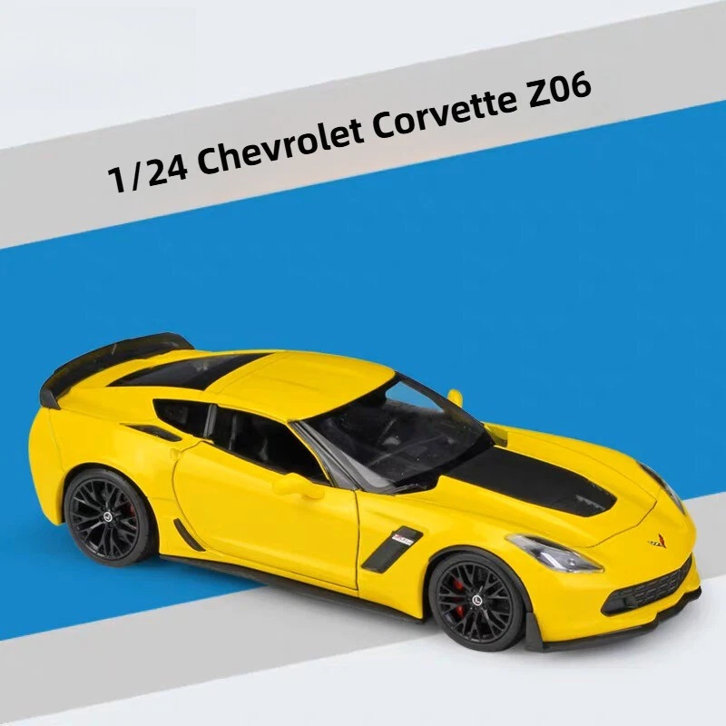 Металлическая модель автомобиля Chevrolet Corvette Z06 масштаб 1:24 игрушки украшение ИДЕЯ ПОДАРКА - Изображение 1 из 4