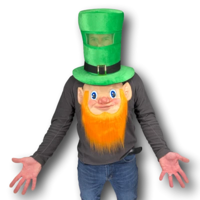 Herren Deluxe Kobold Irisch St Patricks Day Kostüm Erwachsene Outfit - Bild 1 von 4