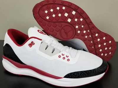 JORDAN OKLAHOMA SOONERS TRAINER RUNNING SHOES TEAM ISSUED WHITE RED (SIZE 16) - Image 1 of 4