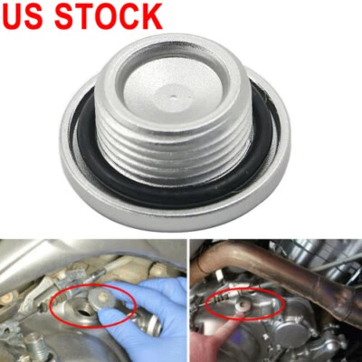 Top Crankcase Oil Drain Plug Cap & o-ring For Yamaha YFM700 Raptor 700 Aluminum - Image 1 of 4
