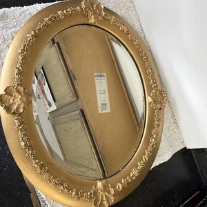 Vintage Gold verzierter gerahmter Spiegel, 26 x 22 - Bild 1 von 20