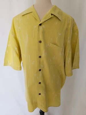 Jos. A. Bank Amarillo Seda Hombre Vestido Camisa Talla M M122 Foto 1 de 4