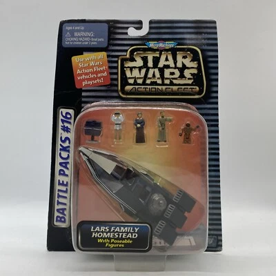 Star Wars Action Fleet Battle Packs #16 Lars Family Homestead 1997 Galoob Box 11 Foto 1 de 4