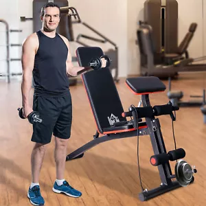HOMCOM Wielofunkcyjna ławka treningowa Ławka treningowa ze sprężyną Waga do 120kg - Zdjęcie 1 z 10