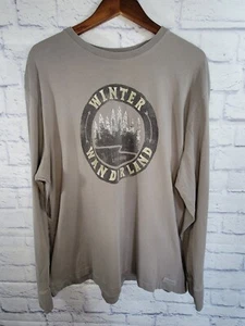 Camiseta Life Is Good Para Hombre Calce Clásico XL Invierno País de las Maravillas Manga Larga - Imagen 1 de 5