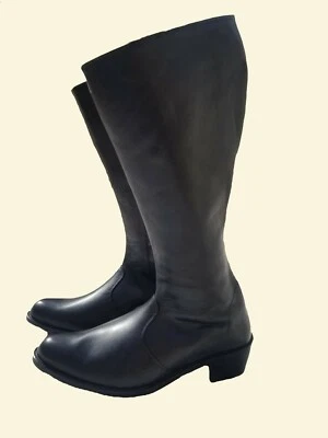 Botas largas de cuero real Star Trek Superhéroe Capitán Kirk Comandante Botas de batalla Foto 1 de 4