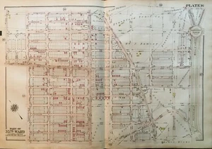 1927 RHAWNHURST PHILADELPHIA PA. PENNYPACK KREIS ALGON-ROOSEVELT BLVD ATLAS KARTE - Bild 1 von 4