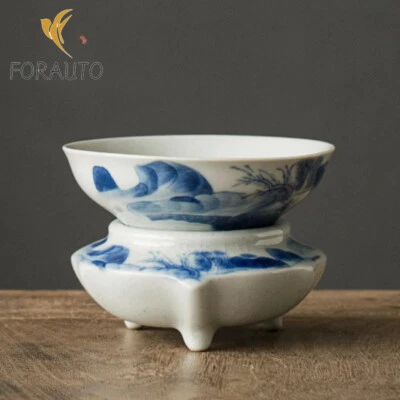 Hand-painted Kangxi Landscape Tea Infusor Handmade Tea Strainer Tea Filter - Image 1 of 4