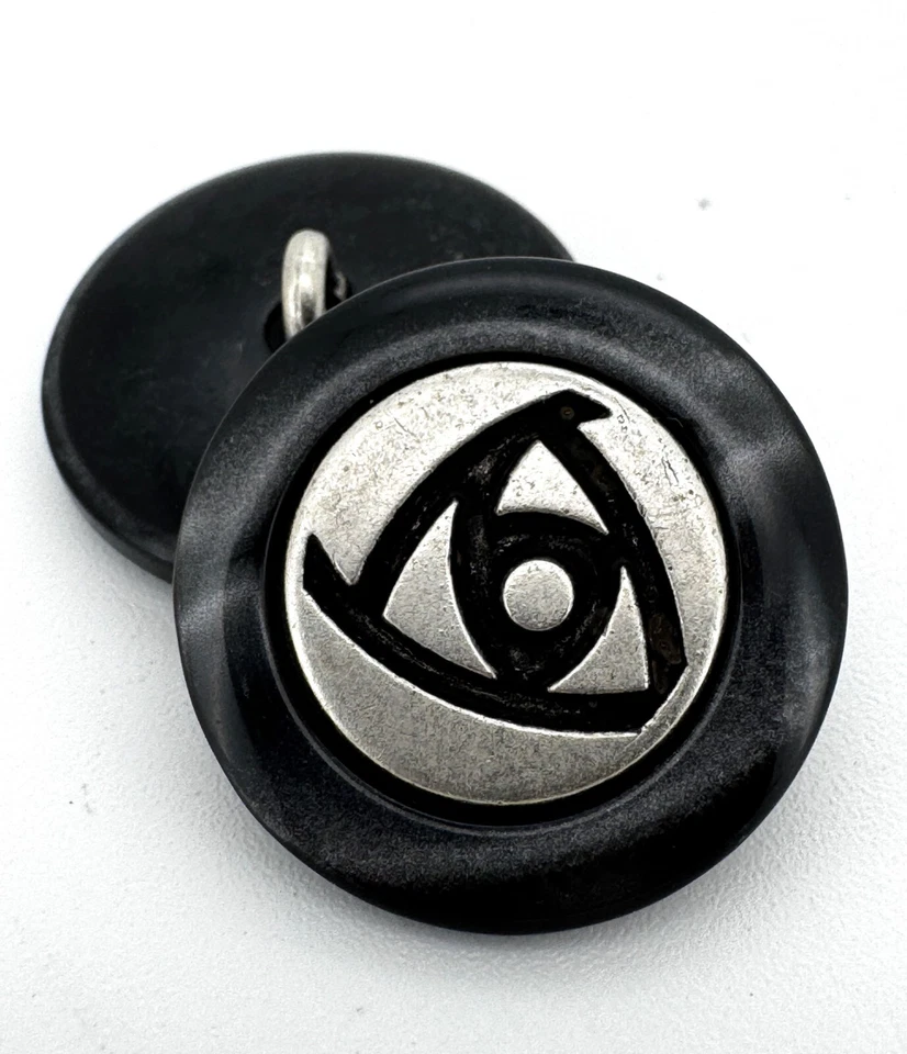 10 or 5 x 23mm Pearly Italian Shank Button with symbollic design in centre - - Image 1 of 1